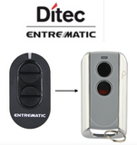 Genuine Ditec SLIM2E-DC 2 Button Garage/Gate Remote Control Compatible with Zen4