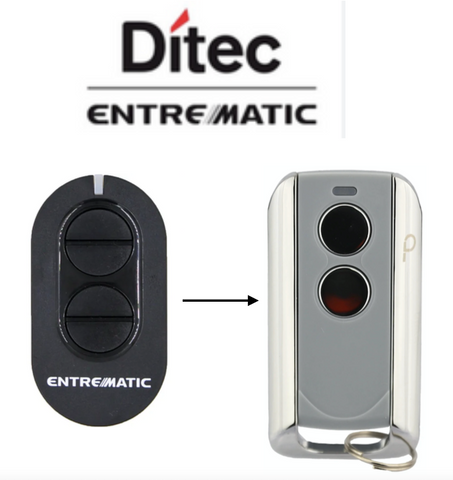 Genuine Ditec SLIM2E-DC 2 Button Garage/Gate Remote Control Compatible with Zen4